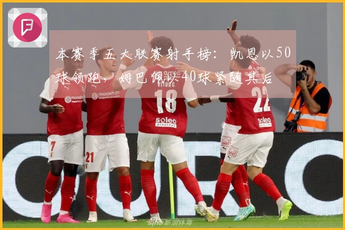 本赛季五大联赛射手榜：凯恩以50球领跑，姆巴佩以40球紧随其后